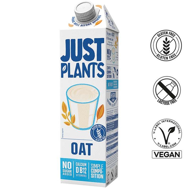 Напитка Just Plants Овес 12% без Глутен и без Добавена Захар