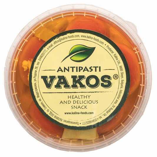 Антипасти Vakos Пикантни Червени Чери Чушлета с Микс от Сирена