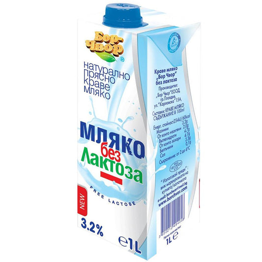 Прясно Мляко Бор Чвор Без Лактоза 3,2%