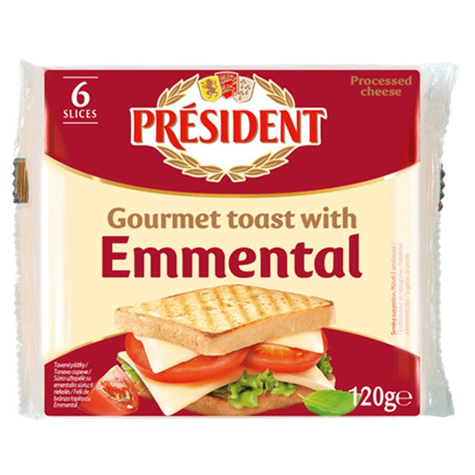 Топено Сирене President Ементал 6 Слайса 40%