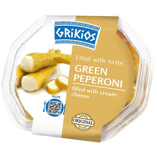 Пеперони Grikios Зелени с Пълнеж от Крема Сирене
