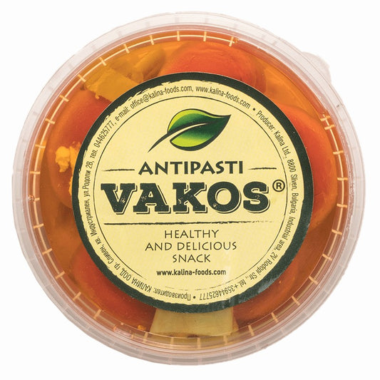 Антипасти Vakos Пикантни Червени Чушлета Камбанаки с Микс от Сирена