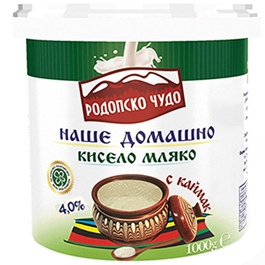 Кисело Мляко Родопско Чудо Наше Домашно с Каймак 4%