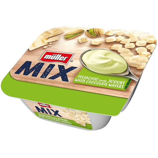 Йогурт Muller Mix Вафли с Бял Шоколад и Шамфъстък