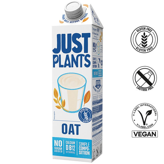 Напитка Just Plants Овес 12% без Глутен и без Добавена Захар